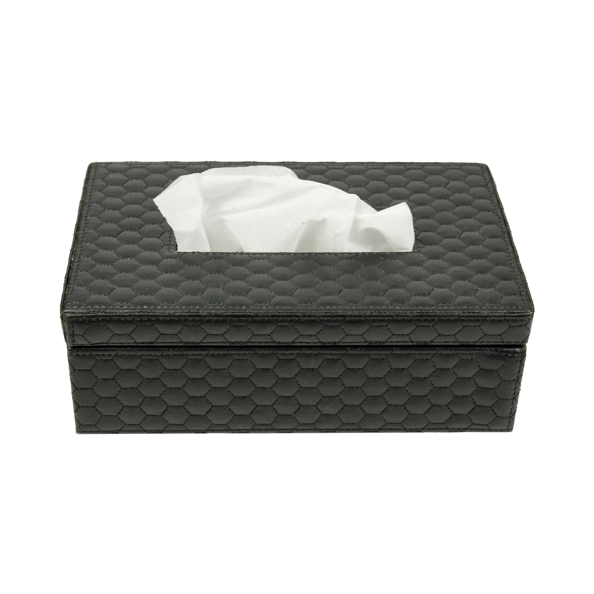 Premium Black Leatherite Tissue